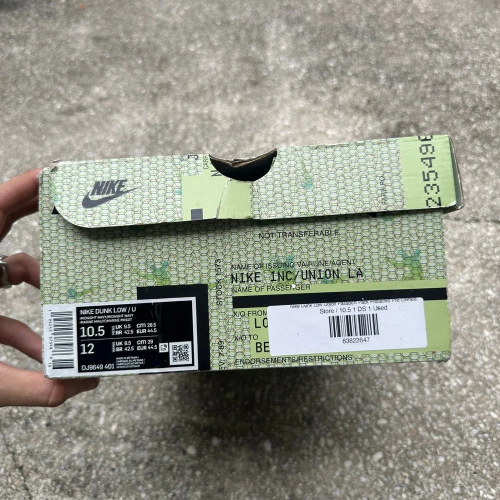 Nike Dunk Low Union LA Passport Pack Pistachio DJ9649-401 Mens 10.5